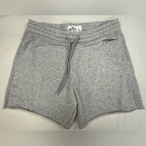 Hollister Light Gray Heather Drawstring Casual Athletic Shorts